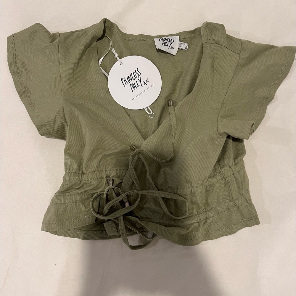 sage princess polly wrap top